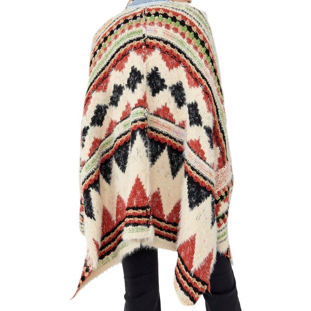 Awesome Free People Running Wild Poncho Cardigan Medium Large New - Picture 5 of 11